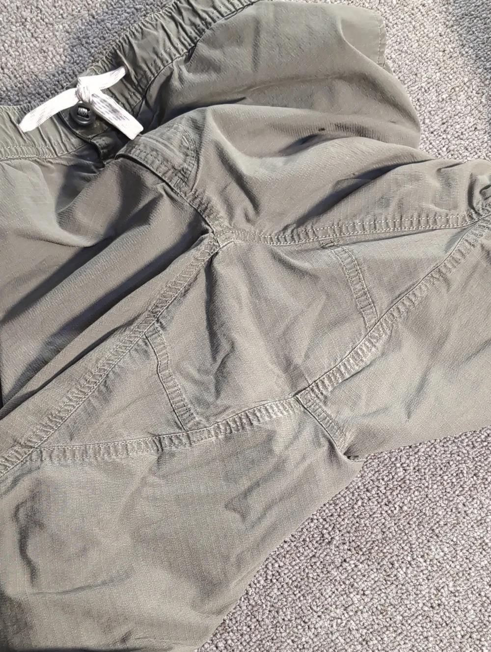 Vuori Ripstop Climber Pants Size XL Elastic Waist Outdoor Hike Light Olive Green